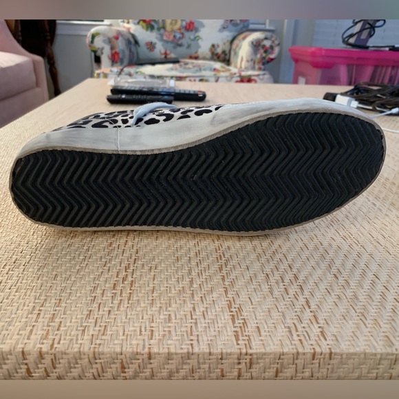 Golden Goose Superstar sneakers. B&W print w neon yellow & orange accents. EUC. - Picture 8 of 9